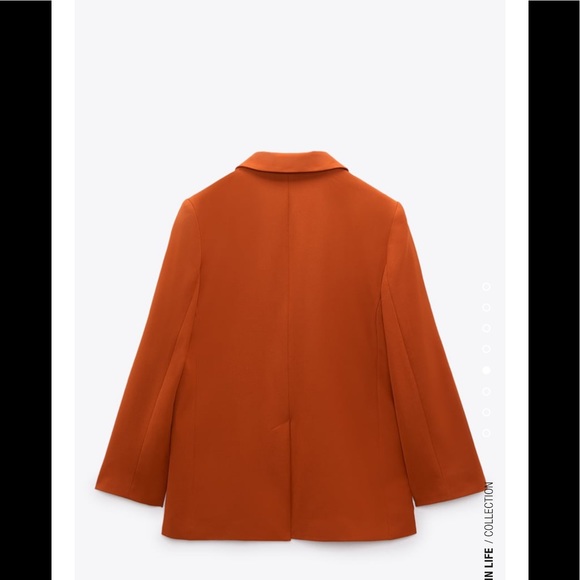 Zara Straight Cut Buttoned Oversized Blazer - Picture 3 of 8